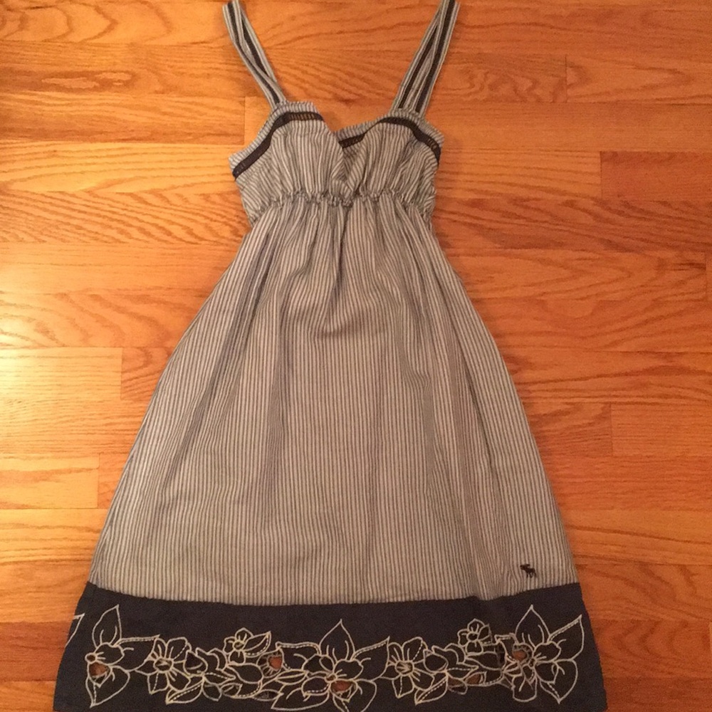Blue and white striped Abercrombie dress
